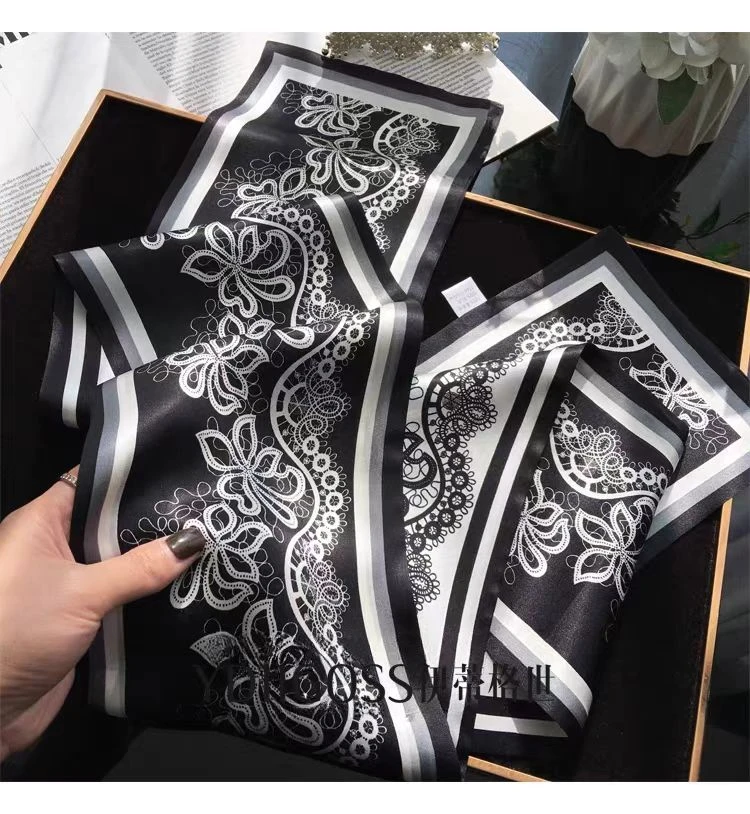 宫丽2024新款15×145cm百分百桑蚕丝双层飘带时尚气质PD10