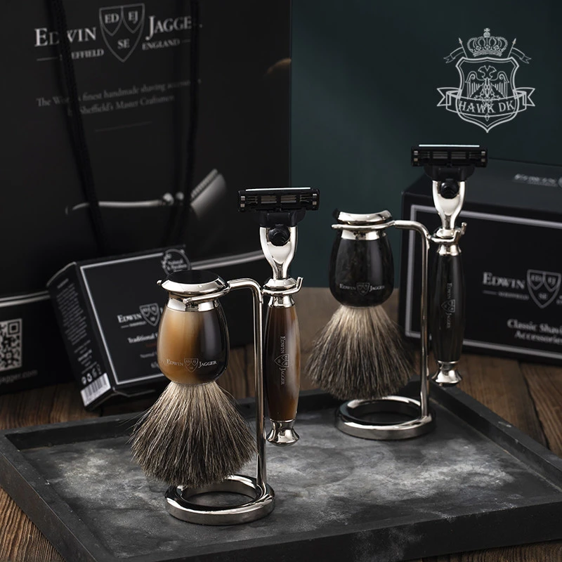 生日礼物英国进口Edwin Jagger男士手动剃须刀复古老式刮胡刀节日