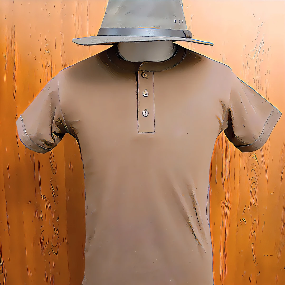 Hawkdk美式复古亨利领休闲夏季短袖t恤男款纯色宽松经典户外百搭