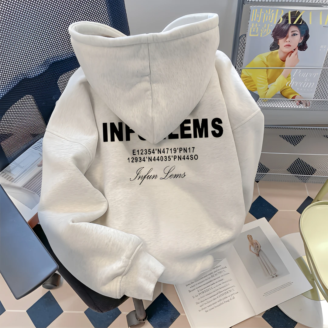 美式潮牌字母印花连帽外套男士重磅纯棉卫衣宽松休闲oversize百搭