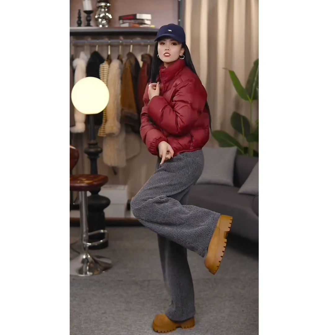 亮丝雪尼尔阔腿裤女秋冬2024新款高腰直筒休闲裤