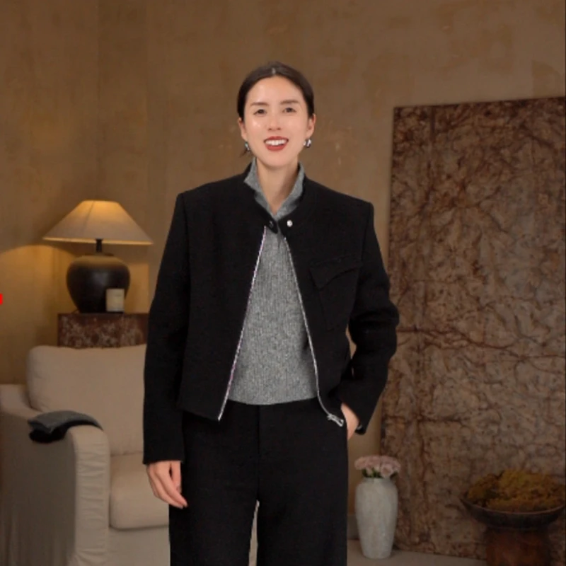 IMLINCONTE【特立独行】骆驼绒羊毛短款外套GS42DY189