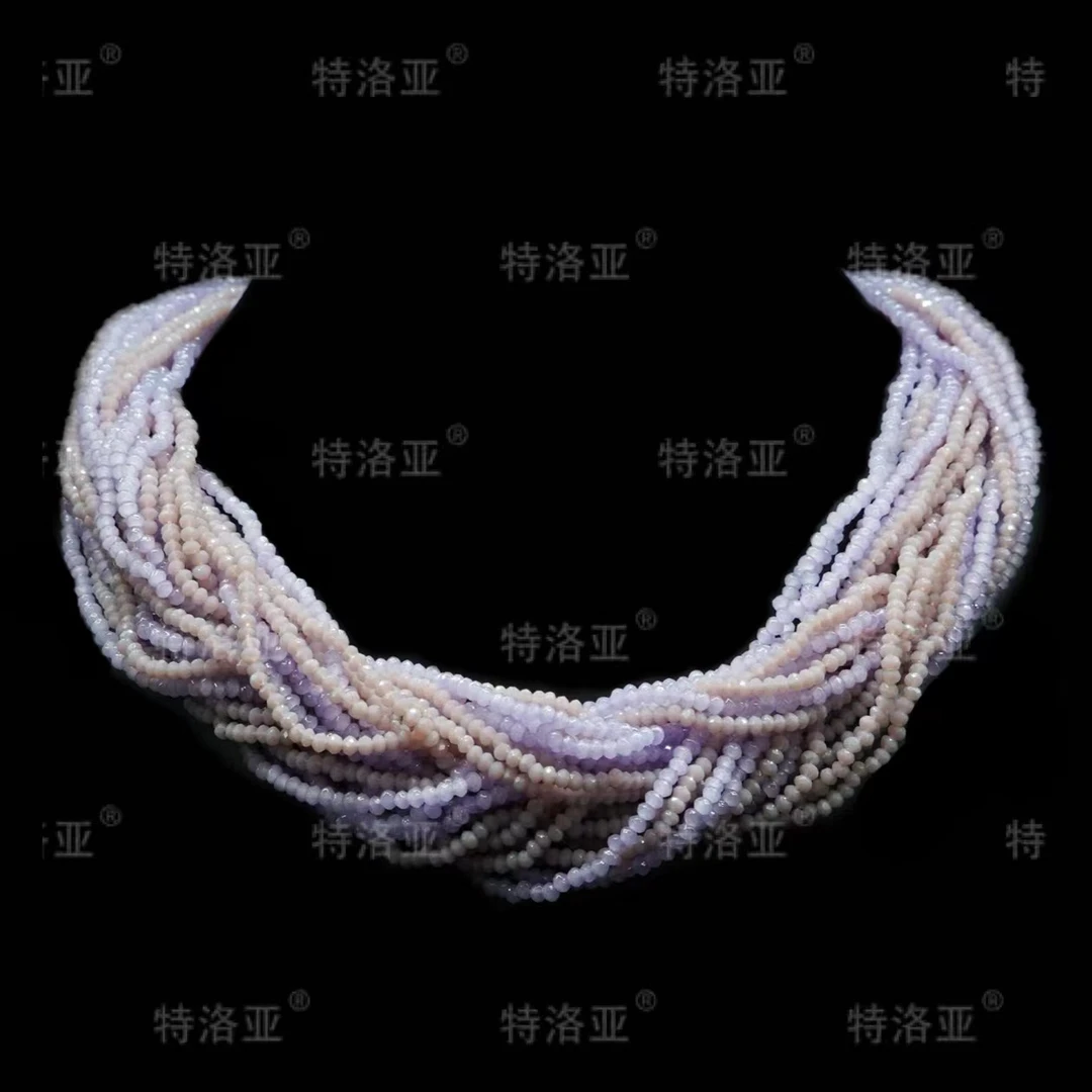 特洛亚 铜合金合成锆石项链 气质时尚复古百搭ZX7061