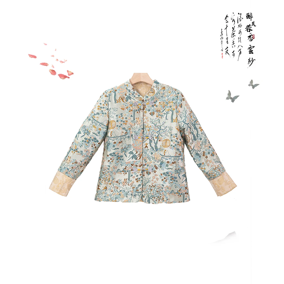 【发财树-外套】中式提花双面双穿外套复古风上衣