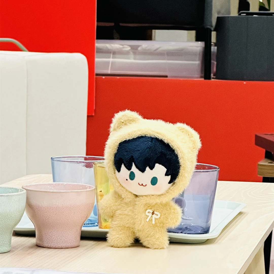 【现货】笨大熊家小熊连体服泳圈娃衣毛茸茸棉花娃娃15cm连体衣服
