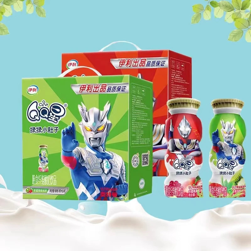 散板QQ星揉揉小肚子饮品草莓猕猴桃味、水蜜桃桑葚味1*16*180ml