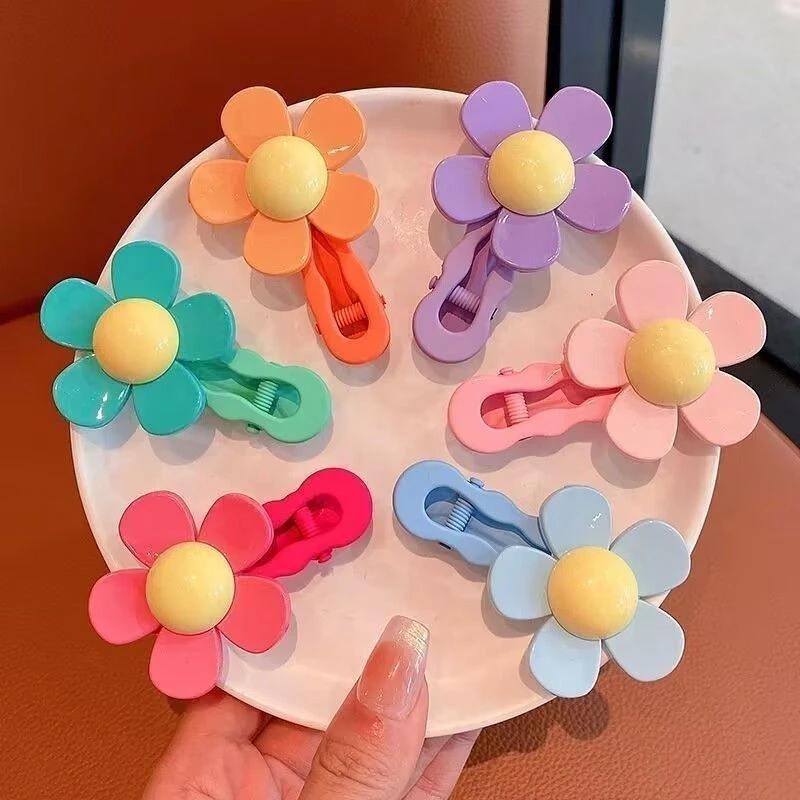 儿童可爱大花朵发夹女童侧边刘海夹子宝宝头饰网红发卡2023年新款