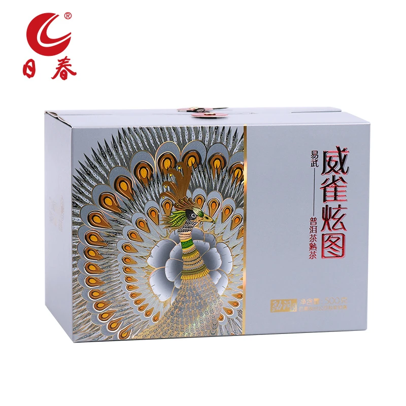 日春茶叶普洱熟茶易武【威雀炫图333.22.28.2】勐润熟茶散茶500g