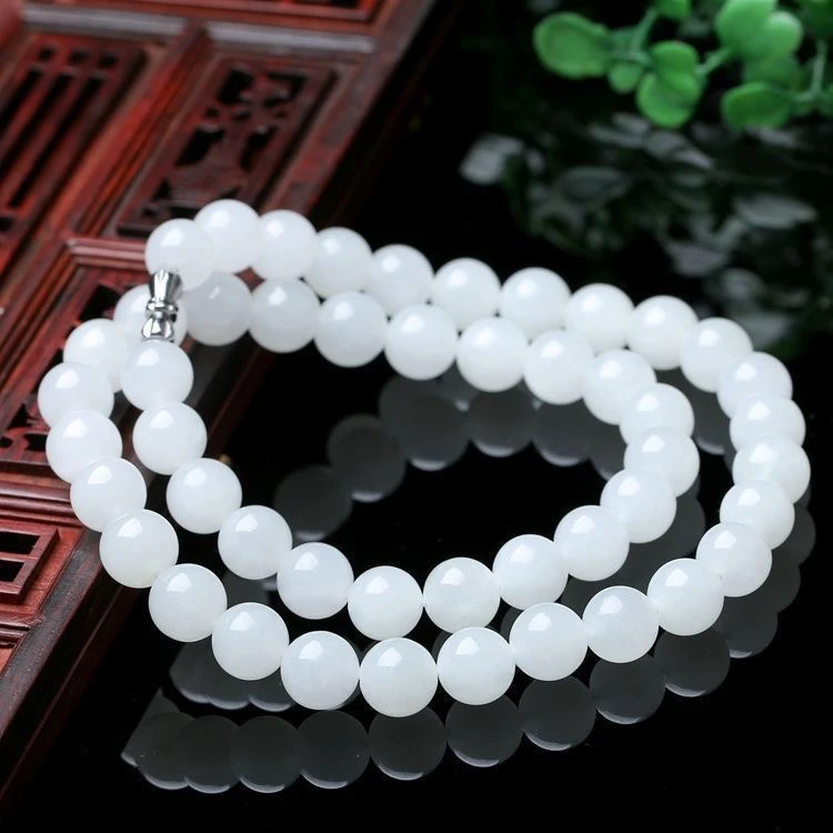 非金属仿珍珠项链 羊脂级正品妈妈仙女款白色项链气质时尚百搭