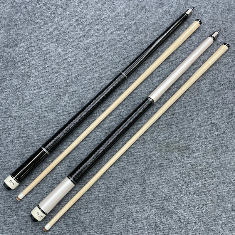 【黑/白冰】11.8中头12.5枫木大头杆1/2分体杆中式八球九球杆台球杆