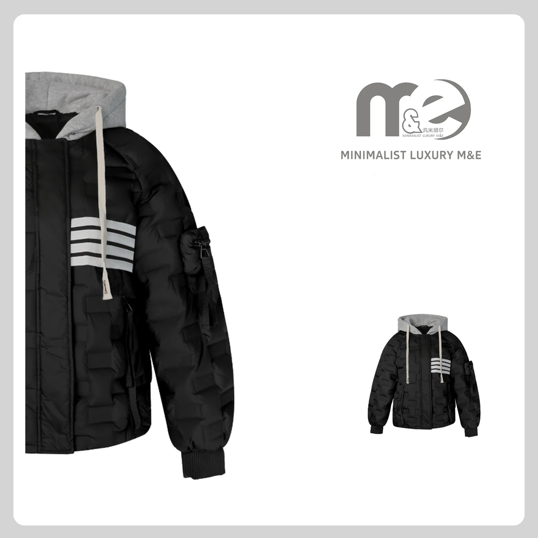 M&E 新款2024冬季宽松气质洋气韩系时尚潮短中戏款羽绒服Y972