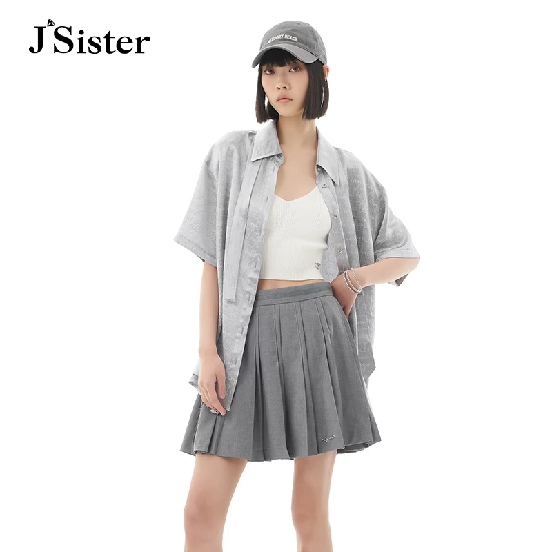 jsister夏季新品衬衫 JS女装时尚简约百搭衬衣