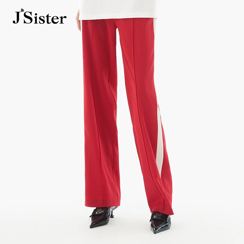 jsister夏季新品休闲裤 JS女装时尚休闲设计感长裤