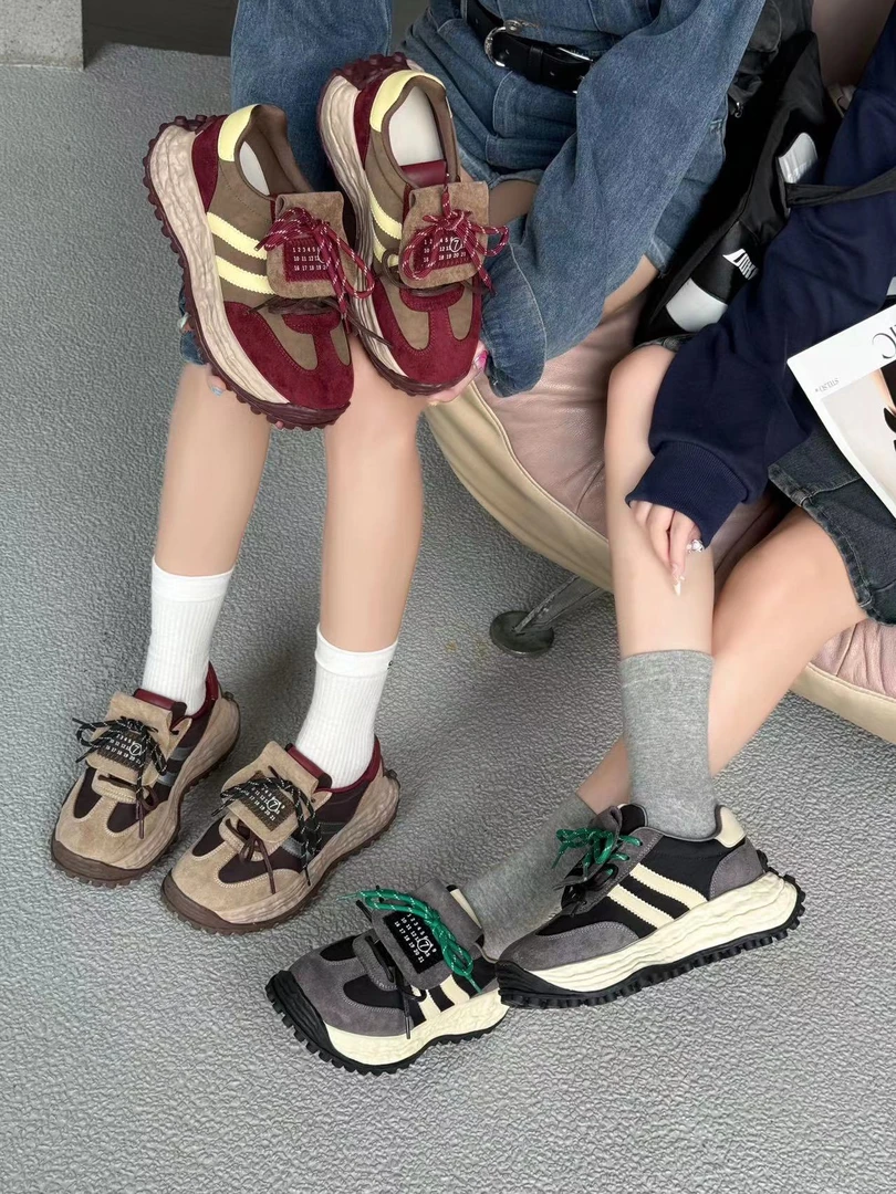 【妗笙买手店】女士真皮阿甘鞋休闲运动鞋双色鞋带专柜版复合溶解底