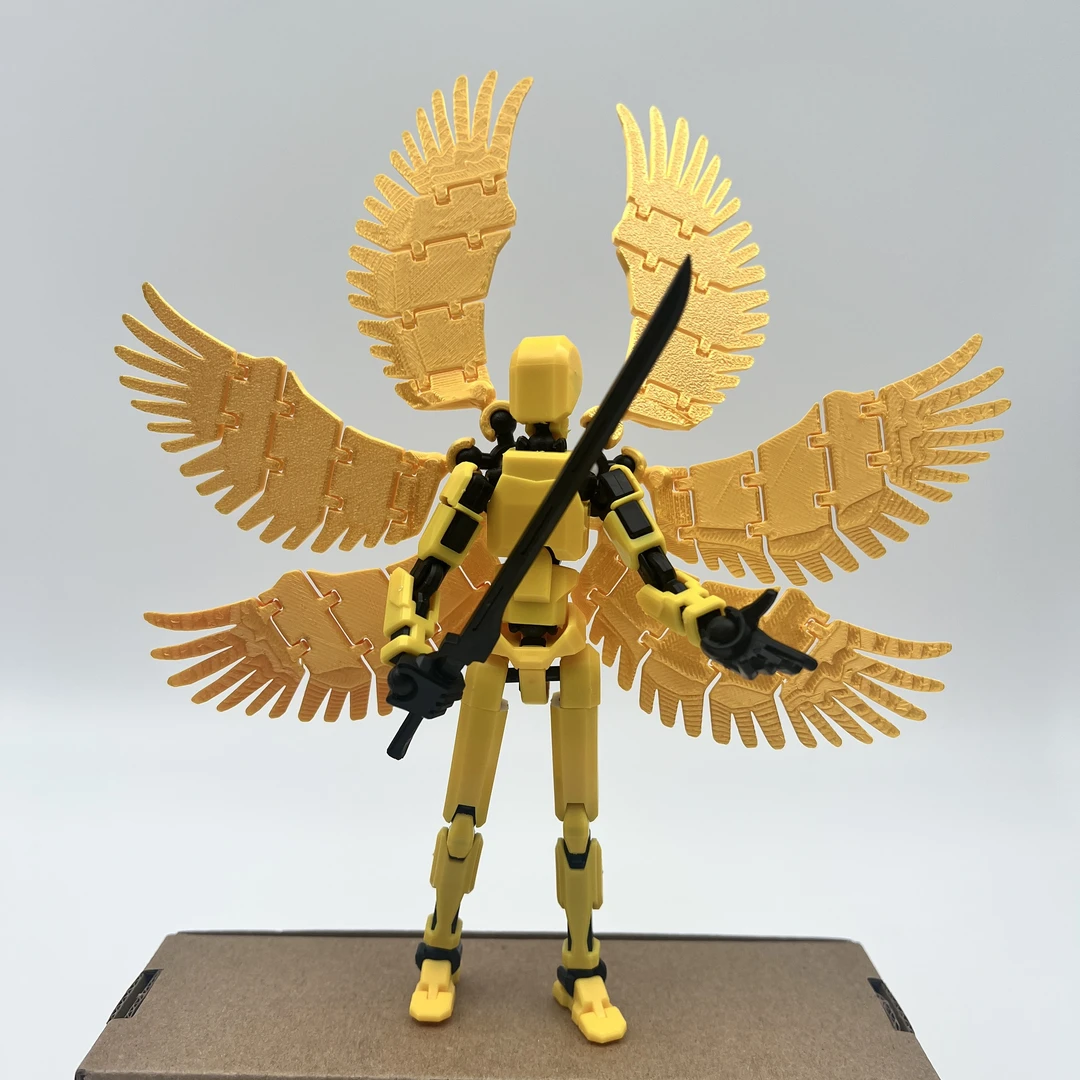 网红 第四代升级六翼天使Dummy13多关节可动人偶拼装玩具积木模型