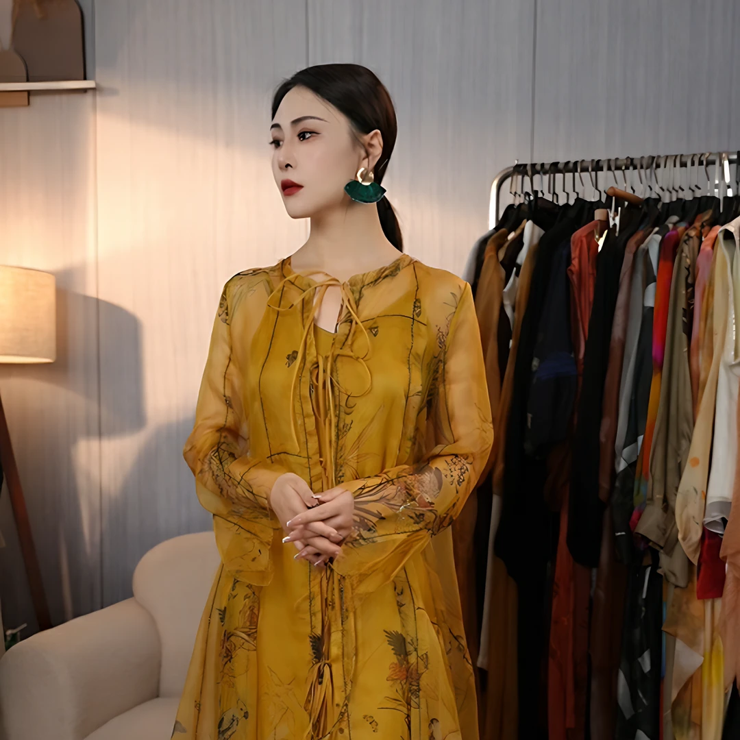 【果子严选】撤柜女装夏季新品女装连衣裙章海燕拙茧晒谷场国风柒