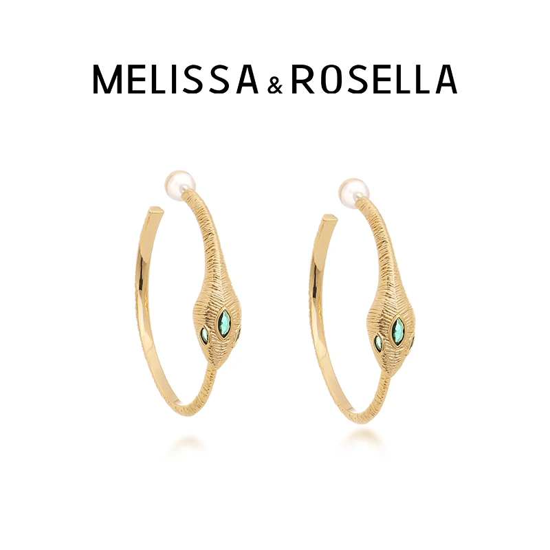 MELISSA&ROSELLA 铜合金耳饰 新年生肖款蛇形耳环气质轻奢小众