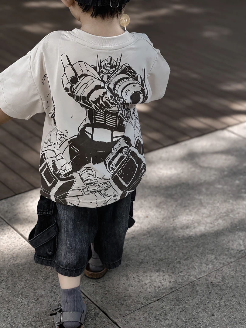 清仓【擎天柱】冰氧棉夏款纯棉卡通T恤机甲擎天柱超人T百搭CZ4X29