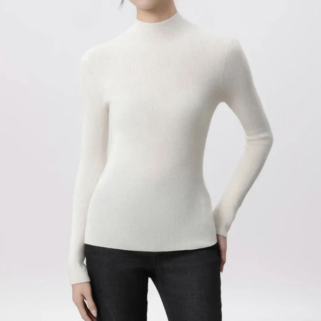 GIRDEAR/哥弟「柔白月光」冬季新款简约款羊毛衫1399650