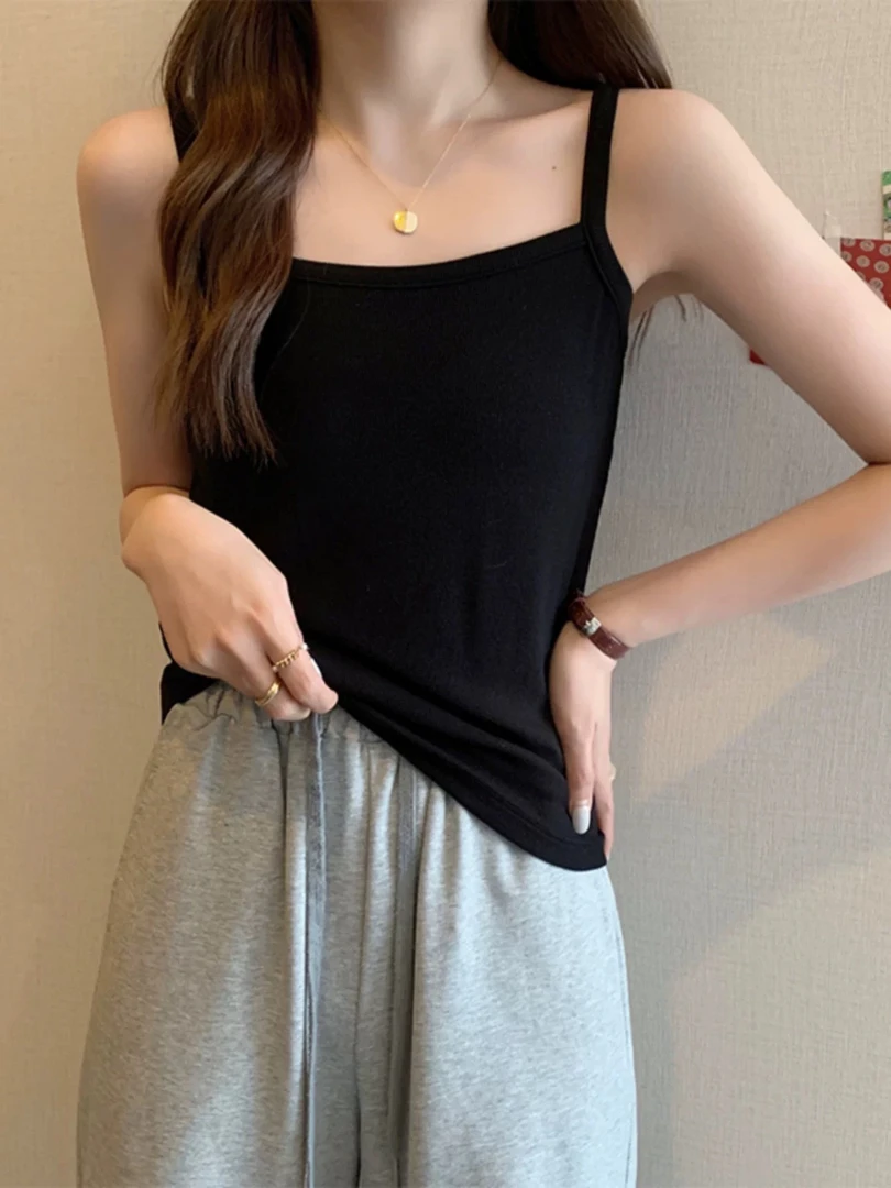 (有间999-1169)小胖家简约吊带小背心女内搭外穿美背