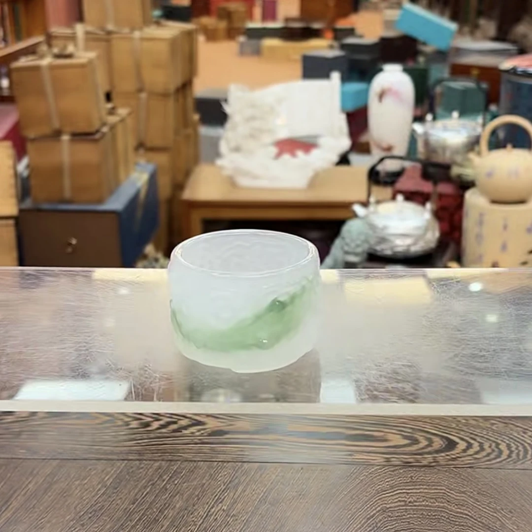 【闪购商品】c飘绿琉璃祥云扳指杯主人杯