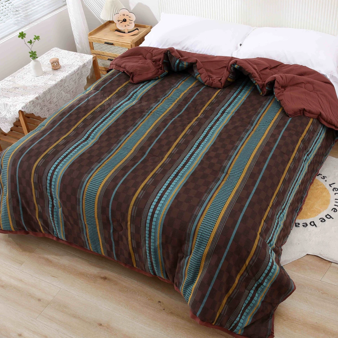 【中古彩织被子】轻奢双层纱柔软亲肤提花被