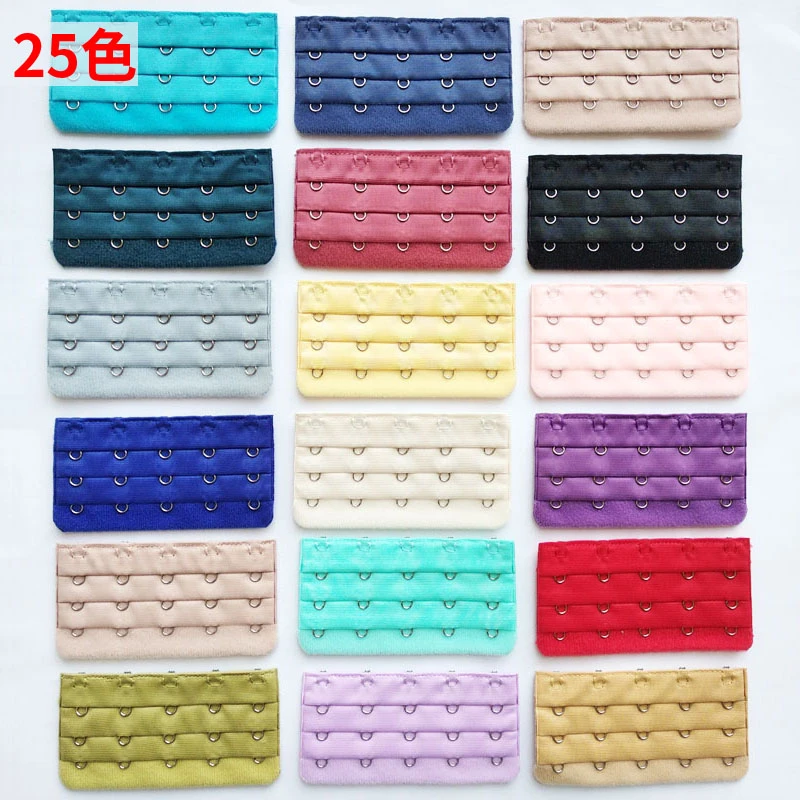 25色内衣五扣文胸加长扣五排扣胸罩加宽绿色肉色灰色黑色延长扣