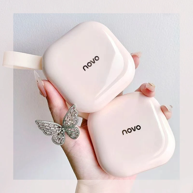 novo定妆粉饼控油持久防水防汗干湿两用不脱妆不卡粉通透光泽