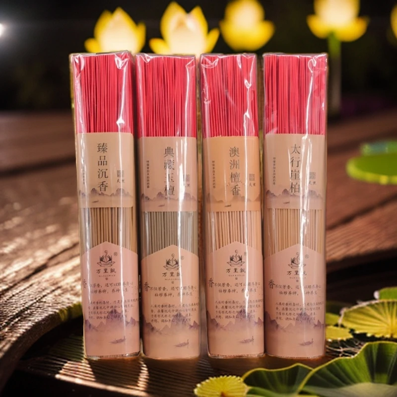 天然檀香竹签香家用室内供养香线香无添加财神香家用净化空气熏香