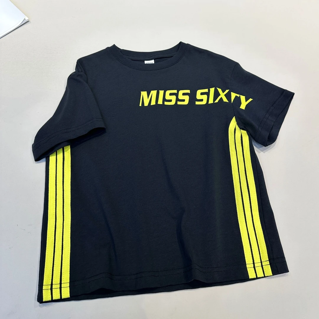 儿断码清仓   童夏季圆领黑舒适洋气半袖T恤       9018