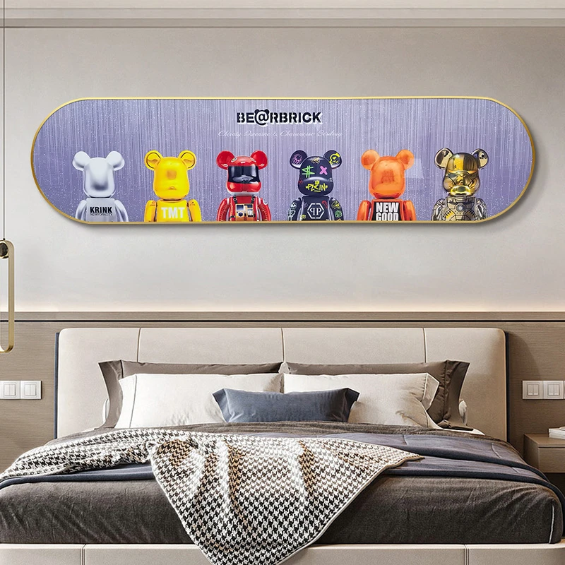 力熊主卧装饰画沙发背景墙挂画卧室儿童房床头画熊40160