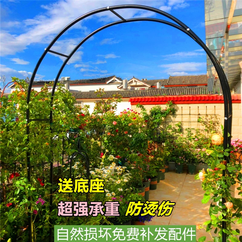 加粗拱门花架月季爬藤架葡萄架铁线莲蔷薇支架子户外庭院装饰花架