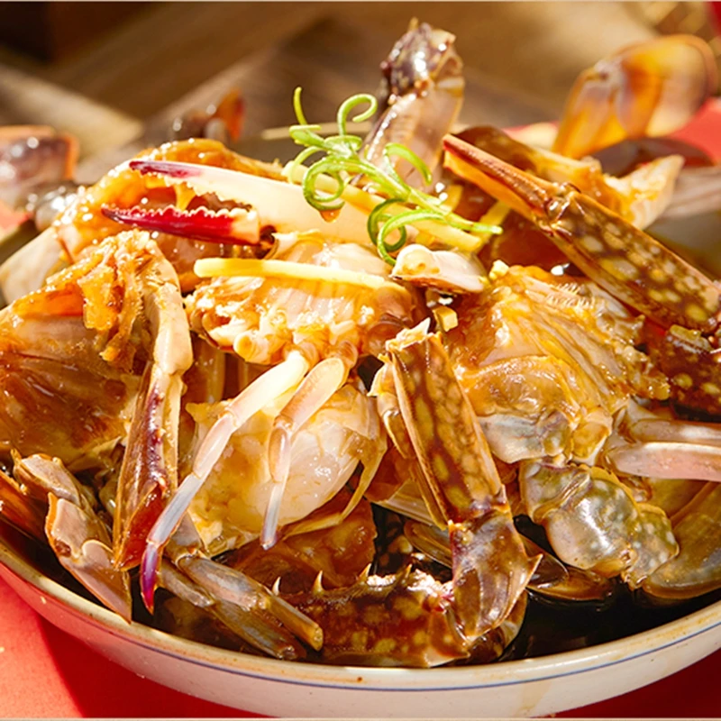 邵万生冰醉梭子蟹800g 上海老字号海鲜梭子蟹冷冻新鲜海味饱满