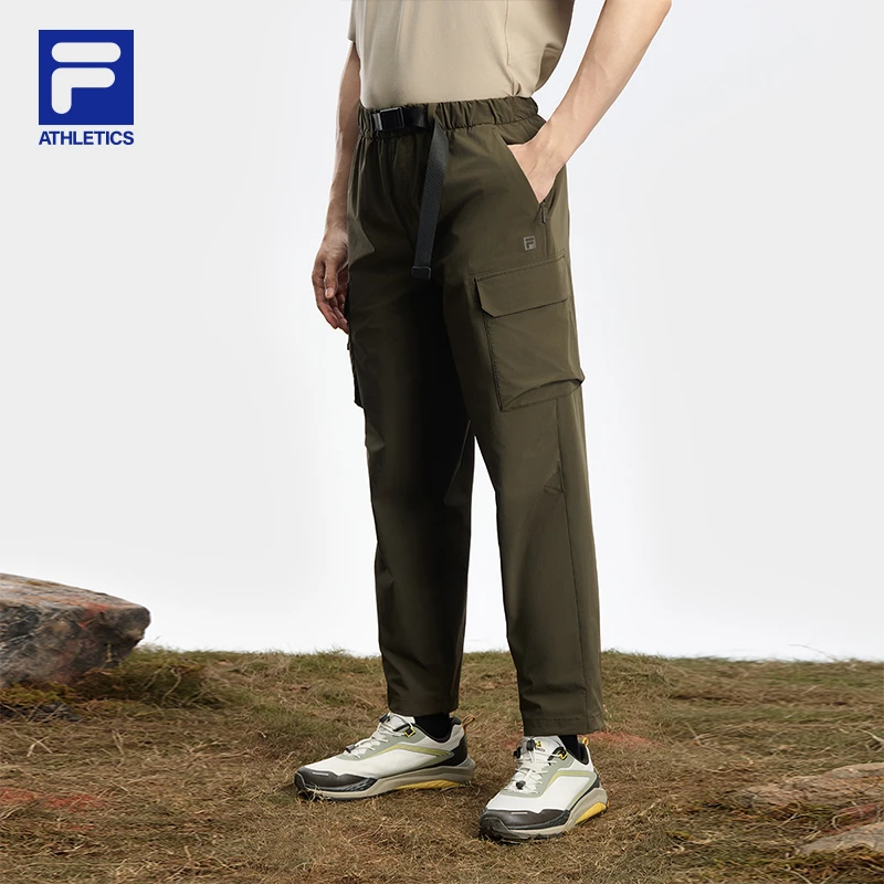 Fila/斐乐男子【考杜拉户外功能运动裤】耐磨多兜直筒裤A11M437806F