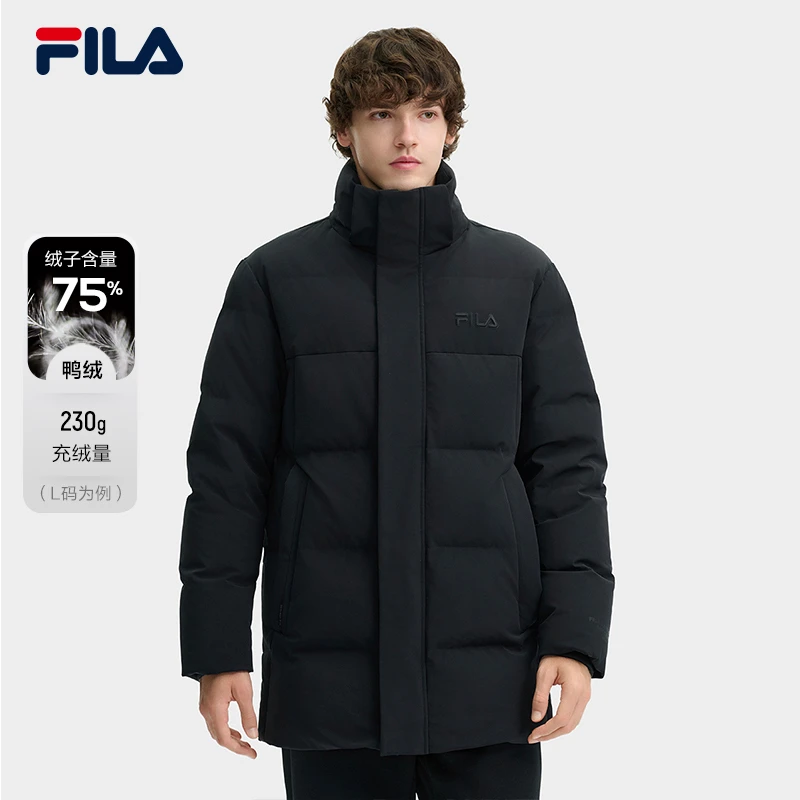 Fila/斐乐男【加厚防风中长款羽绒服】秋冬保暖运动上衣F11M448906F