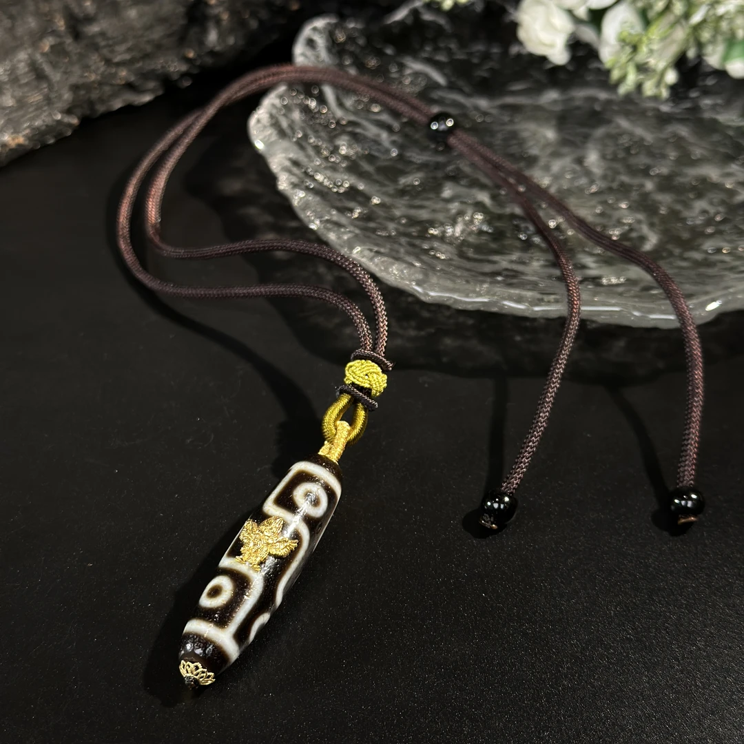 【四宝臻品】18K金镶嵌大鹏鸟九眼玛瑙项链