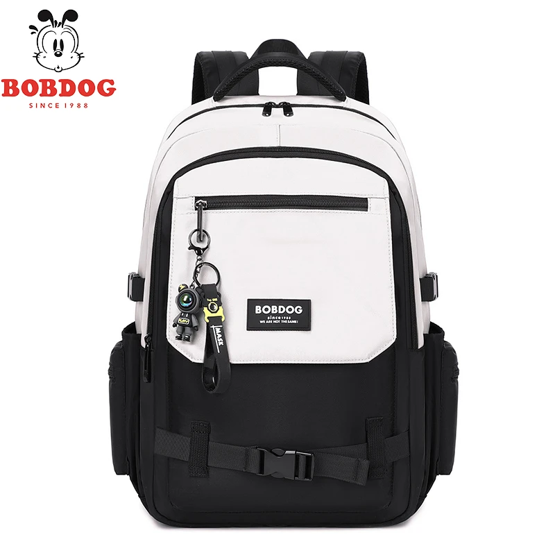 Bobdog/巴布豆潮流大容量男女初中生书包旅行背包轻便休闲双肩包