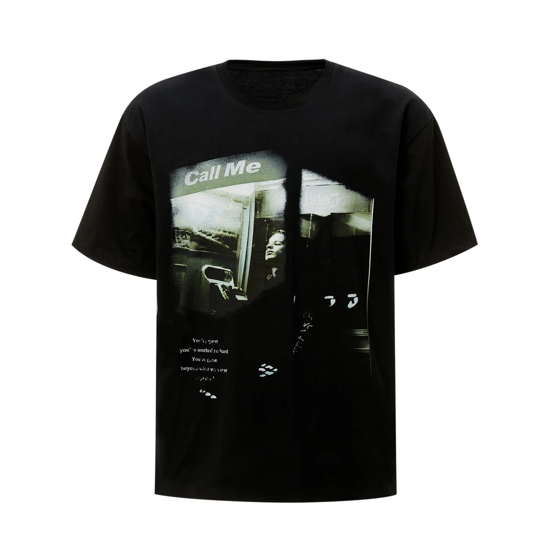 EMGR线上 重磅300G长绒棉 NEW VINTAGE数码直喷电话亭渐变印花T恤