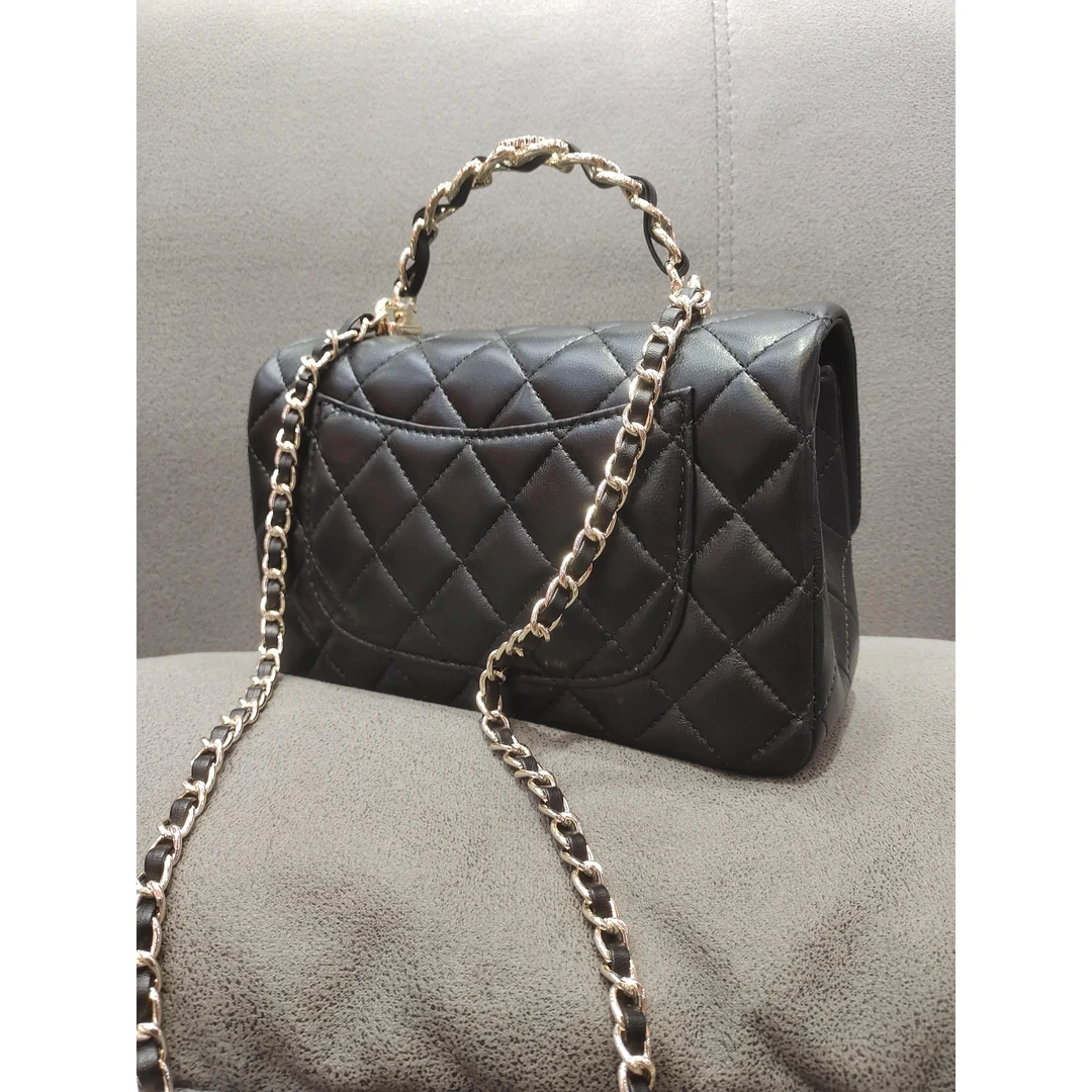 【A333-9527】黑色气质时尚轻奢百搭真皮手提单肩包女士包包