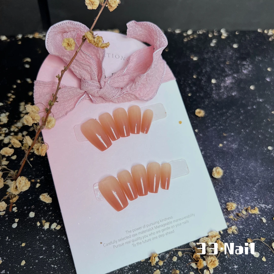 『甘露寺』中梯纯手工穿戴甲渐变晕染网红纯欲系少女夏日秋冬美甲