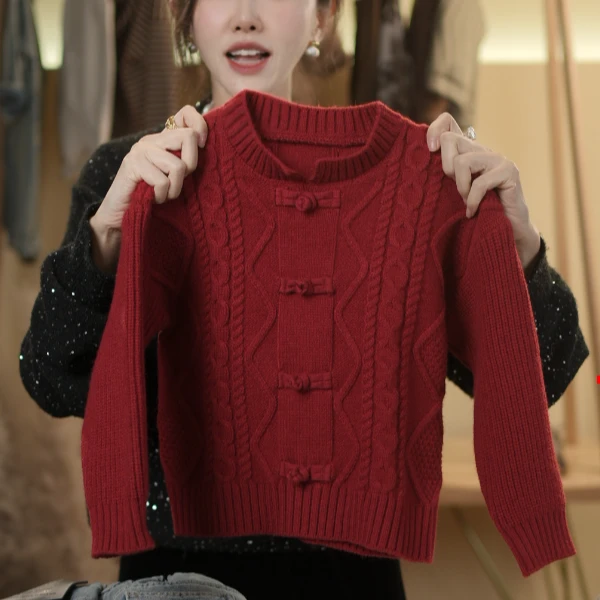 【两个小大人】儿童秋冬中小童韩版休闲纯色百搭针织衫年服毛衣7744