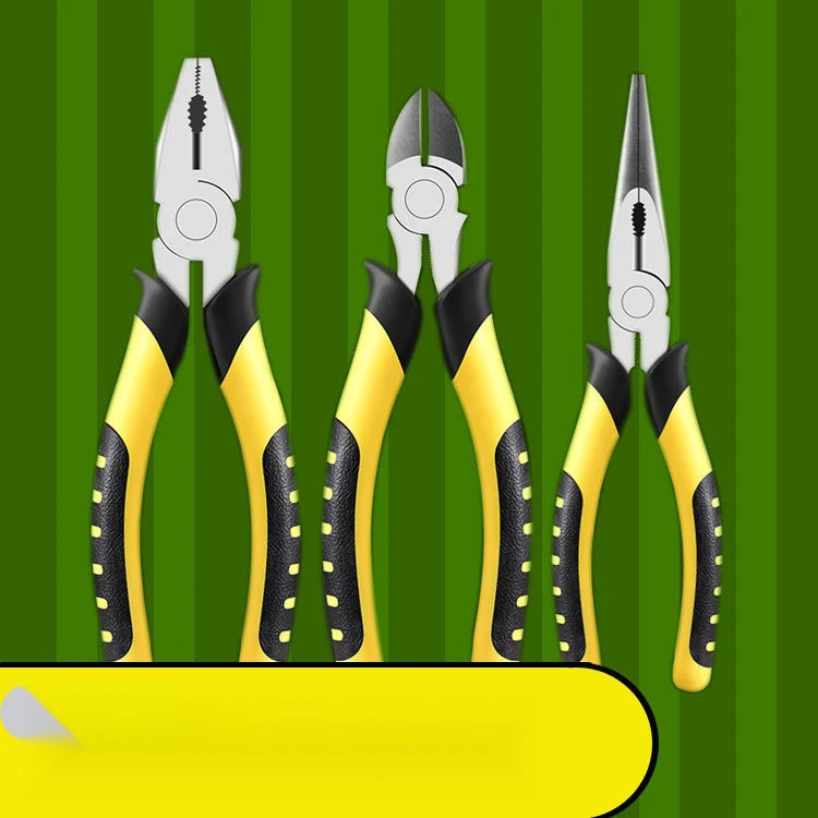 五金工具省力钳子电工业级钢丝钳8寸老虎钳6寸尖嘴钳平口钳斜口钳