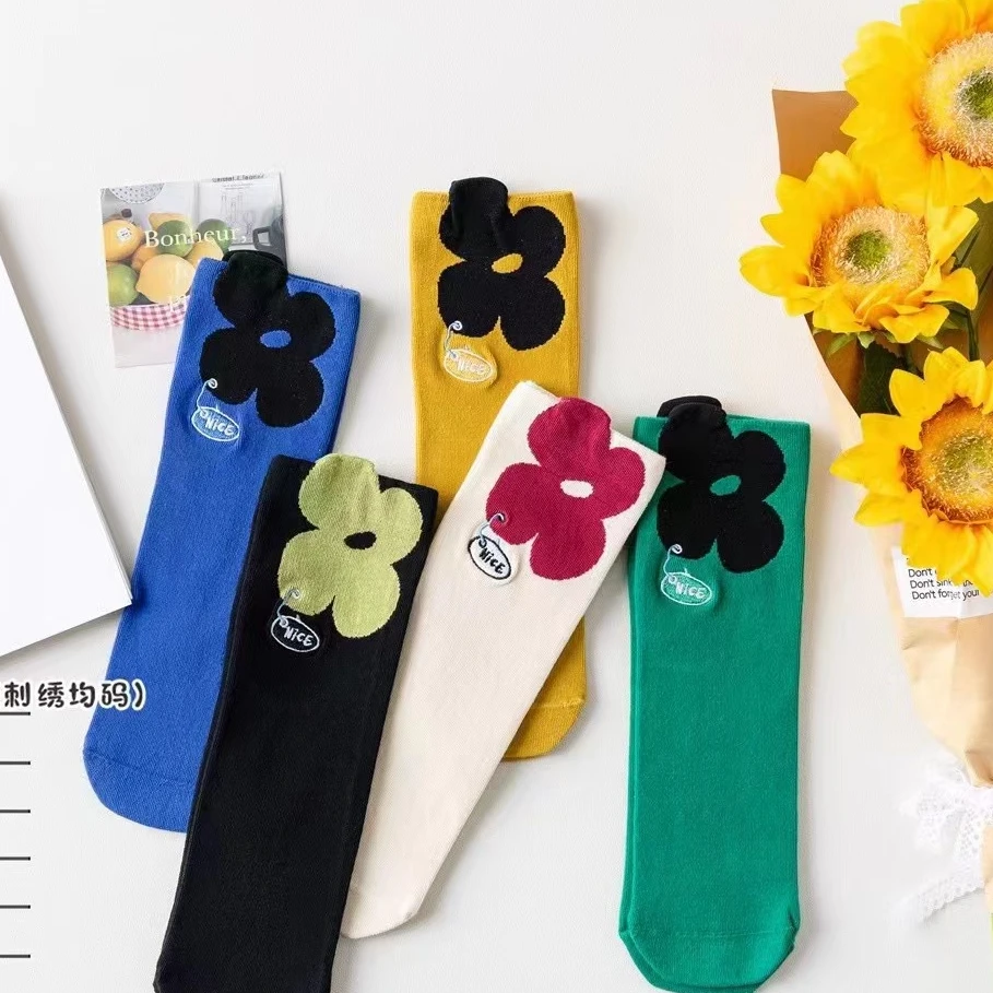 秋季儿童无跟小腿袜5双（21-35）码