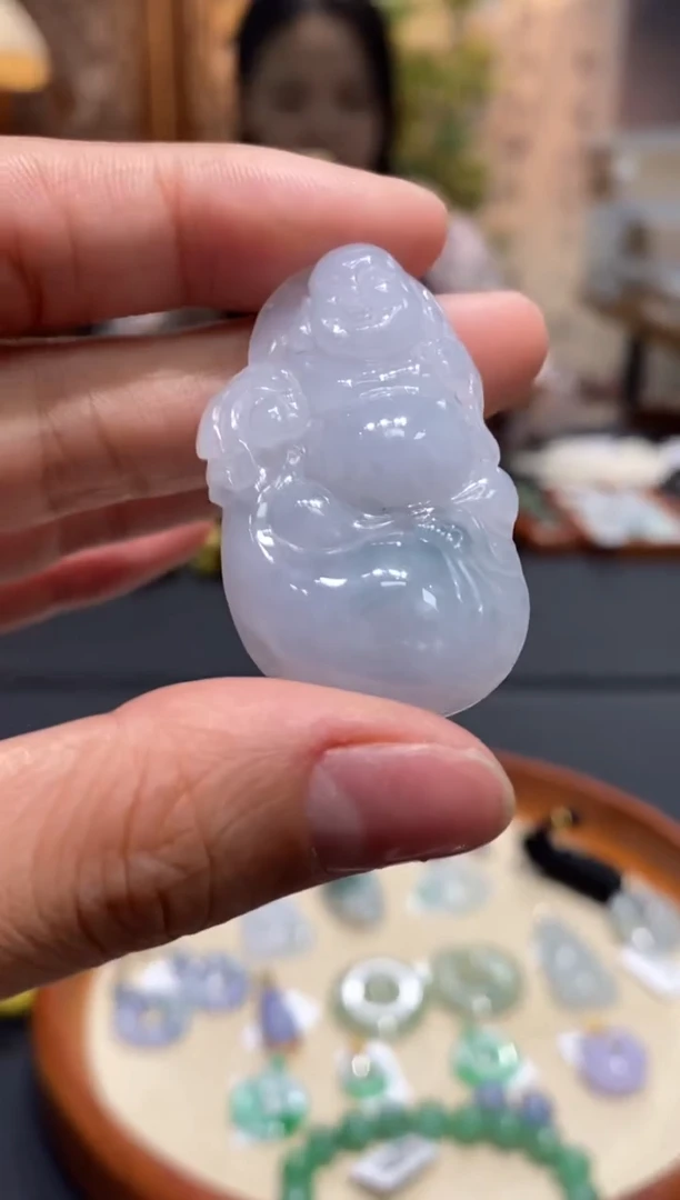 【闪购商品】翡翠挂件未镶嵌配绳/绑好绳-翡翠裸石 佛