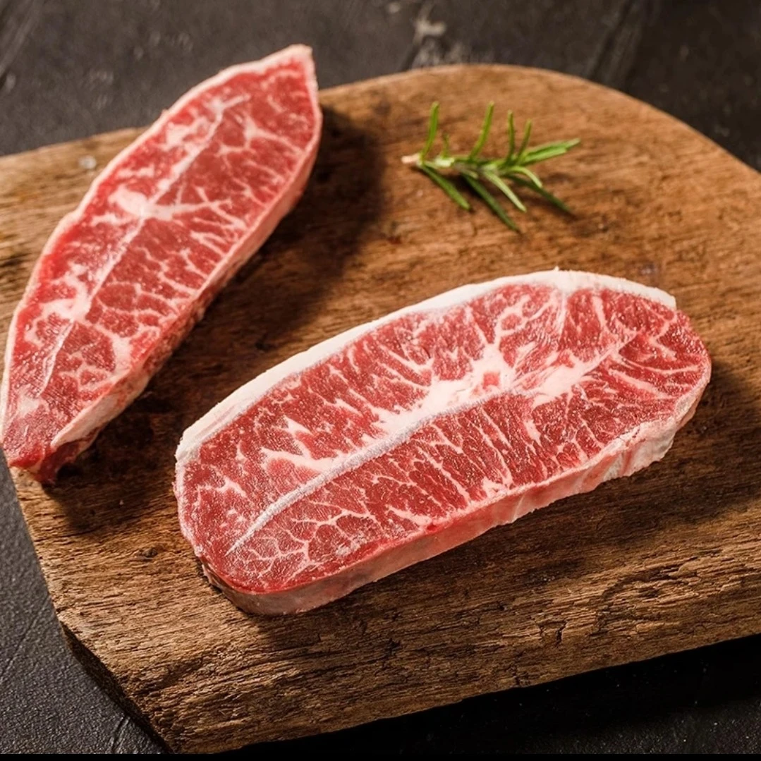 【原切蓝标精选】美国IBP谷饲安格斯板腱牛排板腱牛排新鲜进口牛肉