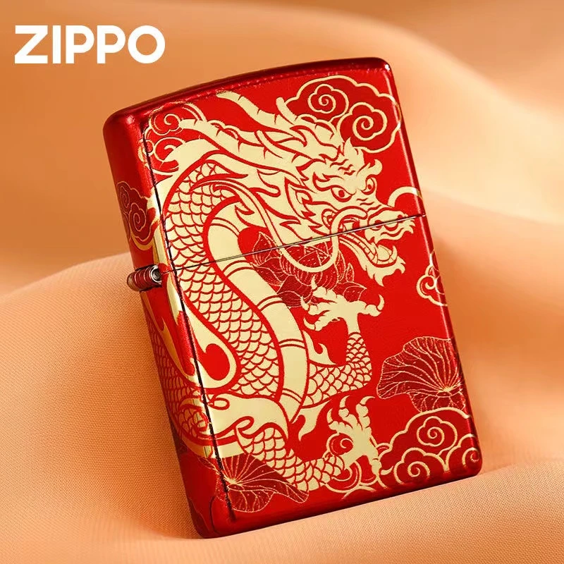 ZIPPO官方正版鸿运游龙生肖系列火机喜庆年货发财新春龙年送礼品