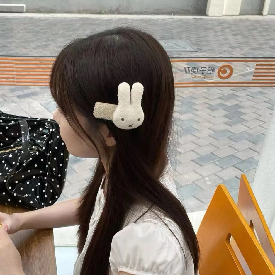 小红书同款兔子小发夹侧边掰掰夹小动物卡通碎发前额刘海bb夹