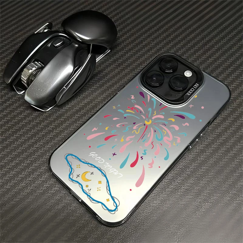 多彩烟火苹果15手机壳iPhone14promax创意11/12磨砂13潮牌xr全包