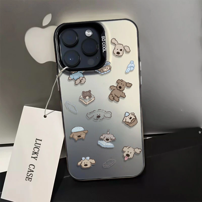 满屏摆烂小狗适用15苹果14promax手机壳iPhone13/12/11磨砂7p卡通
