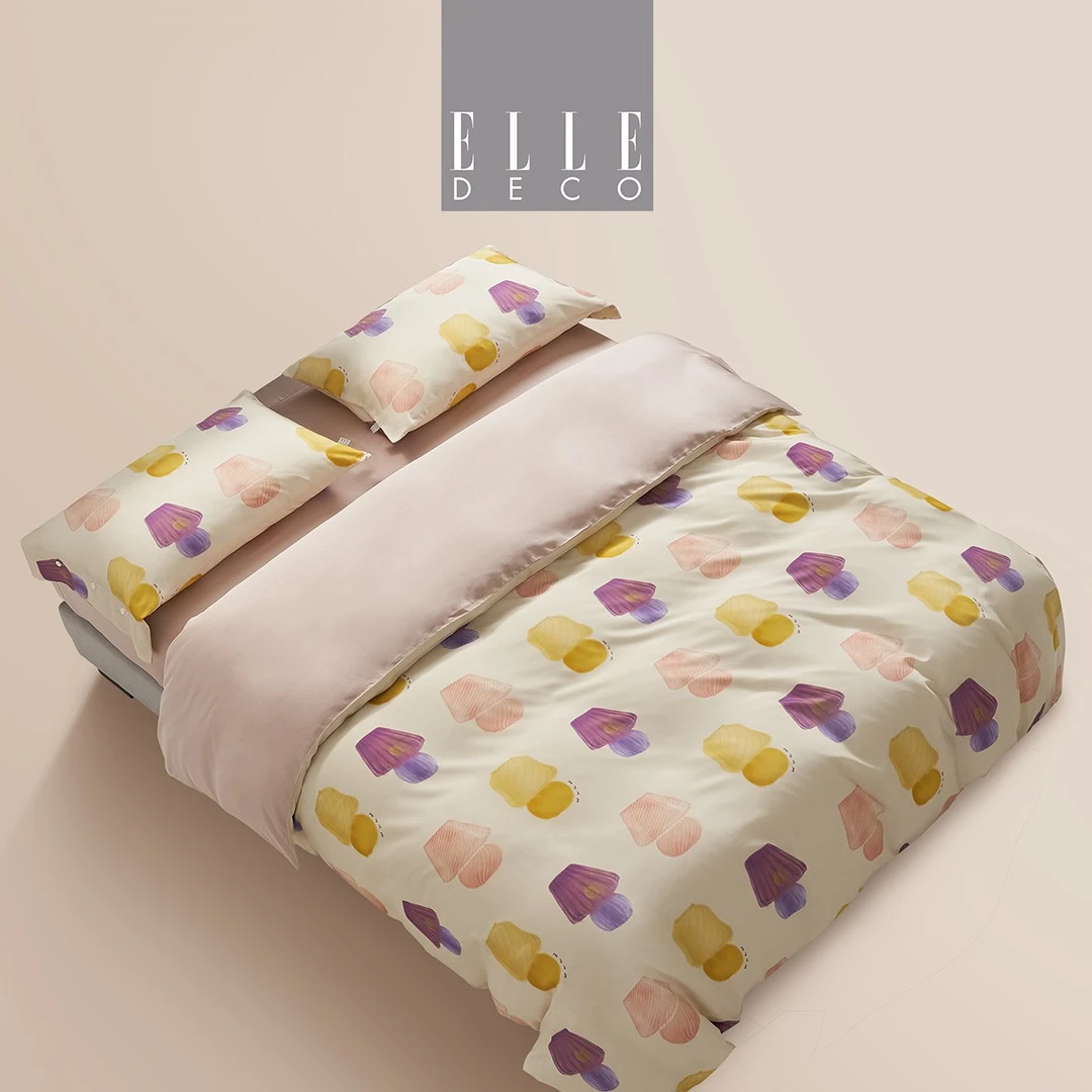 ELLE DECO兰精天丝轻奢手绘设计丝滑温洛兰精天丝四件套夏季高档